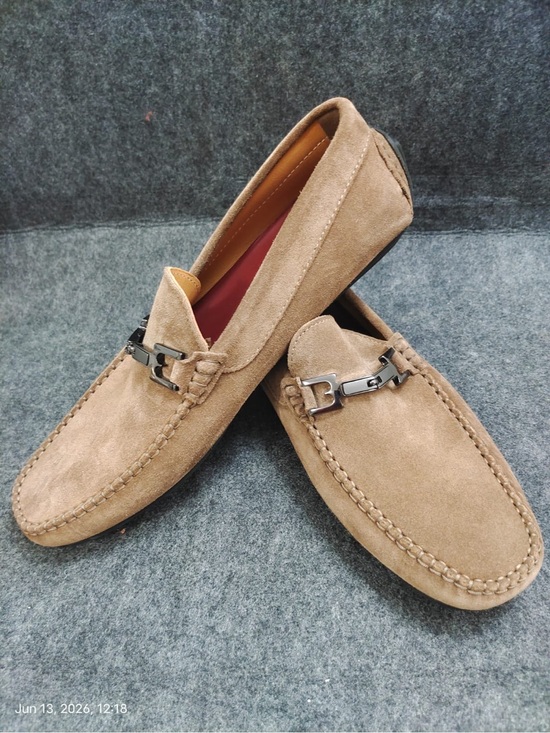 NWOB Bruno Magli Men’s Teramo Bit Driving Loafer Taupe Suede Leather MadeinItaly main image 4